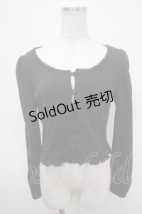 MIHO MATSUDA / フラワーレースカーディガン M 黒 Y-25-04-30-119-GO-TO-SZ-ZY