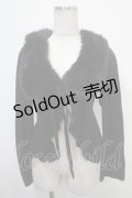 BPN / ファー襟フリルボレロ M 黒 Y-25-04-30-121-GO-TO-SZ-ZY