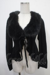 BPN / ファー襟フリルボレロ M 黒 Y-25-04-30-121-GO-TO-SZ-ZY
