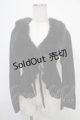 BPN / ファー襟フリルボレロ M 黒 Y-25-04-30-121-GO-TO-SZ-ZY