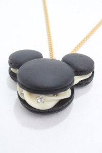 Q-pot. / ミッキーマウス/マカロンネックレス  ブラック Y-25-04-30-002-QP-AC-SZ-ZY