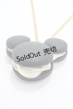 画像1: Q-pot. / ミッキーマウス/マカロンネックレス  ブラック Y-25-04-30-002-QP-AC-SZ-ZY
