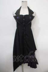 Ozz oneste / Circus Rose斜めワンピース  黒 Y-25-04-30-132-OO-OP-SZ-ZY