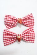 m petit by misako / ヘアクリップ2点セット  中赤 Y-25-04-30-020-LO-AC-SZ-ZY