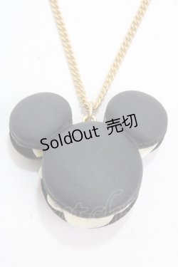 画像2: Q-pot. / ミッキーマウス/マカロンネックレス  ブラック Y-25-04-30-002-QP-AC-SZ-ZY