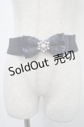 axes femme / 雪の結晶×リボンゴムベルト  紺 Y-25-04-30-028-AX-ZA-SZ-ZY