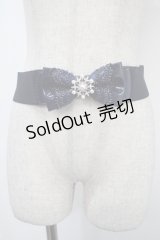 axes femme / 雪の結晶×リボンゴムベルト  紺 Y-25-04-30-028-AX-ZA-SZ-ZY