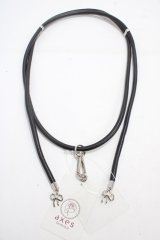 axes femme / スライド丸紐スマホストラップ  黒 Y-25-04-30-029-AX-ZA-SZ-ZY