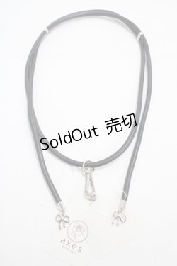 画像1: axes femme / スライド丸紐スマホストラップ  黒 Y-25-04-30-029-AX-ZA-SZ-ZT422-F005