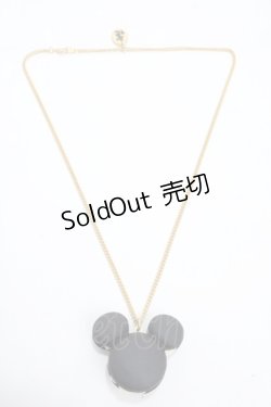 画像3: Q-pot. / ミッキーマウス/マカロンネックレス  ブラック Y-25-04-30-002-QP-AC-SZ-ZY