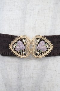 axes femme POETIQUE / ハートローズゴムベルト  ゴールド Y-25-04-30-030-AX-ZA-SZ-ZY
