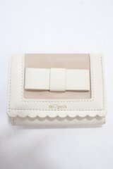 m petit by misako / AMスカラップ3折財布  中白 Y-25-04-30-036-LO-ZA-SZ-ZY