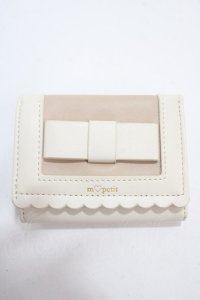 m petit by misako / AMスカラップ3折財布  中白 Y-25-04-30-036-LO-ZA-SZ-ZY