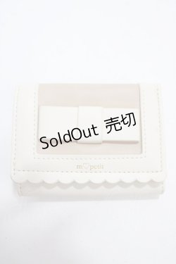 画像1: 【SALE】m petit by misako / AMスカラップ3折財布  中白 Y-25-04-30-036-LO-ZA-SZ-ZT422-F007