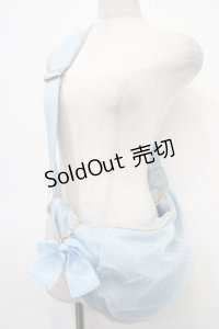 m petit by misako / AMチュールリボンショルダーバッグ  淡青 Y-25-04-30-042-LO-BG-SZ-ZY