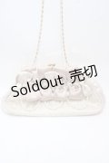 axes femme / リボン×パールパーティーバッグ 150×260×80mm ベージュ Y-25-04-30-045-AX-BG-SZ-ZY