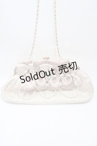 axes femme / リボン×パールパーティーバッグ 150×260×80mm ベージュ Y-25-04-30-045-AX-BG-SZ-ZY