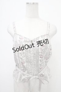 axes femme / リボン付ビスチェ  白 Y-25-05-05-033-AX-TO-SZ-ZY