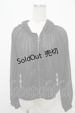 画像1: axes femme / シアーストライプブルゾン  黒 Y-25-05-05-034-AX-TO-SZ-ZY