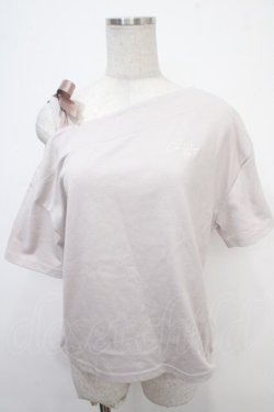 画像1: axes femme / リボンデザインTシャツ  グレー Y-25-05-05-039-AX-TO-SZ-ZY