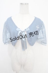 ALICE and the PIRATES / A/Pクロス刺繍フリル袖ボレロ  ブルー Y-25-05-05-041-PA-TO-SZ-ZY