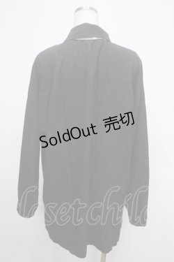 画像2: NieR Clothing / チェックネクタイ付きシャツ  黒 Y-25-05-05-043-PU-TO-SZ-ZY