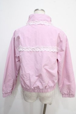 画像2: Fickle Bebe / レース付きブルゾン  ピンク Y-25-05-05-048-0-TO-SZ-ZY