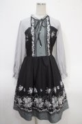 axes femme / ローズブーケ柄ワンピース M 黒 Y-25-05-05-050-AX-OP-SZ-ZY