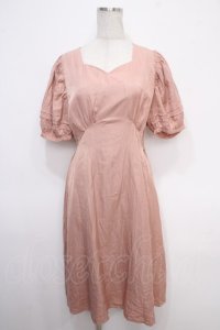axes femme POETIQUE / ゆったりパフ袖ワンピース M ピンク Y-25-05-05-051-AX-OP-SZ-ZI