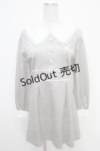 evelyn / ジャガードレースワンピース  グレー Y-25-05-05-052-LO-OP-SZ-ZT043