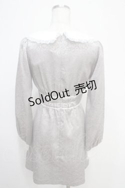 画像2: evelyn / ジャガードレースワンピース  グレー Y-25-05-05-052-LO-OP-SZ-ZT043