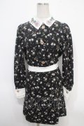 Swankiss / DB flower print O/P F ブラック Y-25-05-05-055-CA-OP-SZ-ZY