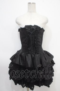 画像1: ATELIER PIERROT / mini corset one piece  黒 Y-25-05-05-065-EL-SK-SZ-ZY