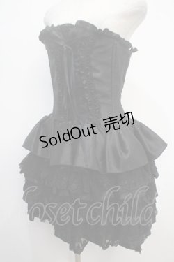 画像3: ATELIER PIERROT / mini corset one piece  黒 Y-25-05-05-065-EL-SK-SZ-ZY