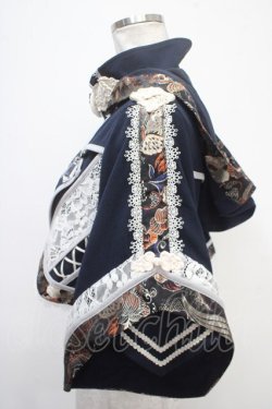 画像4: Ozz oneste / 巫祭神装ショートパーカー  紺 Y-25-05-05-068-OO-TO-SZ-ZY