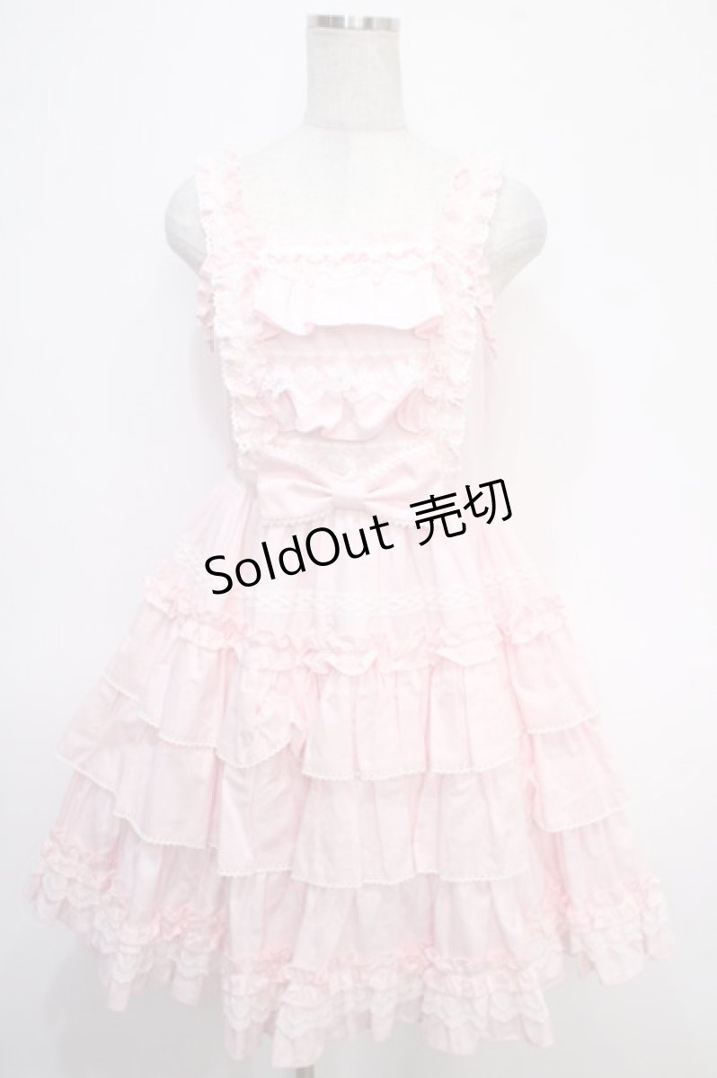 画像1: Angelic Pretty / Prettyフリルジャンパースカート  ピンク Y-25-05-05-079-AP-OP-SZ-ZY (1)