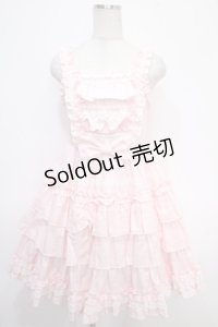 Angelic Pretty / Prettyフリルジャンパースカート  ピンク Y-25-05-05-079-AP-OP-SZ-ZY
