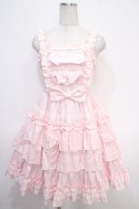 画像1: Angelic Pretty / Prettyフリルジャンパースカート  ピンク Y-25-05-05-079-AP-OP-SZ-ZY (1)