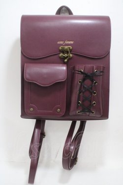画像1: axes femme / デザインポケットサッチェル  ワイン Y-25-05-05-007-AX-BG-SZ-ZY