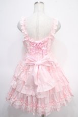 画像2: Angelic Pretty / Prettyフリルジャンパースカート  ピンク Y-25-05-05-079-AP-OP-SZ-ZY (2)