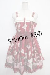 Angelic Pretty / Travelくまちゃん襟付きジャンパースカート  アカ Y-25-05-05-081-AP-OP-SZ-ZY