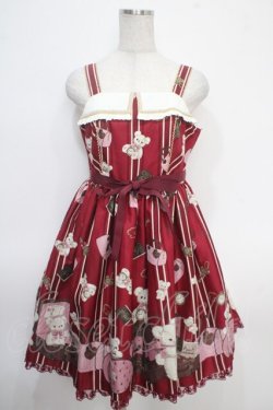 画像1: Angelic Pretty / Travelくまちゃん襟付きジャンパースカート  アカ Y-25-05-05-081-AP-OP-SZ-ZY
