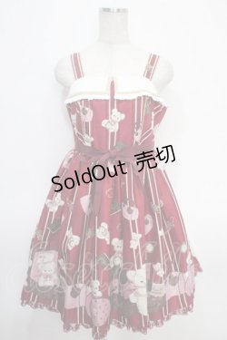 画像1: Angelic Pretty / Travelくまちゃん襟付きジャンパースカート  アカ Y-25-05-05-081-AP-OP-SZ-ZY