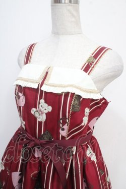 画像3: Angelic Pretty / Travelくまちゃん襟付きジャンパースカート  アカ Y-25-05-05-081-AP-OP-SZ-ZY
