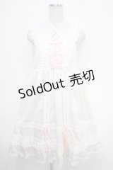 BABY,THE STARS SHINE BRIGHT / ベビードールジャンパースカート＆うさくみゃヘッドドレスセット  ホワイト×ピンク Y-25-05-05-082-BA-OP-SZ-ZY
