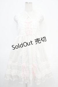 BABY,THE STARS SHINE BRIGHT / ベビードールジャンパースカート＆うさくみゃヘッドドレスセット  ホワイト×ピンク Y-25-05-05-082-BA-OP-SZ-ZY