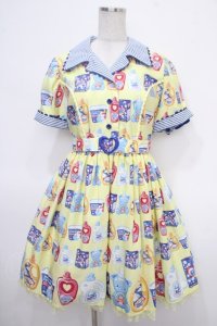 Angelic Pretty / Sunny Smile Laundryワンピース  イエロー Y-25-05-05-089-AP-OP-SZ-ZY