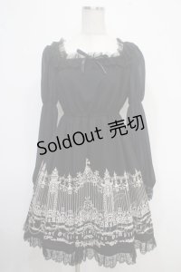 Moi-meme-Moitie / アイアンゲートプリントワンピース 2 ブラック×オフシロ Y-25-05-05-091-MO-OP-SZ-ZY