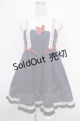 To Alice / ジャガードはしごリボンジャンパースカートセット M 紺 Y-25-05-05-094-LO-OP-SZ-ZY