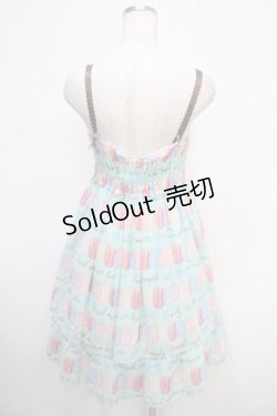 画像2: Emily Temple cute / マカロンプリントノースリーブワンピース  サックス Y-25-05-05-095-ET-OP-SZ-ZY